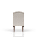 Upholstered Wing Host Chair - Light Gray