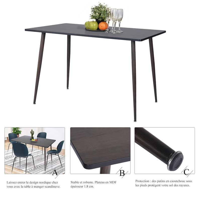 47.2" Dining Table Rectangular Home Office Desk