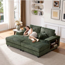Convertible Sectional Sofa, Sleeper Oversized Living Room Lounge by HouseOfZazla