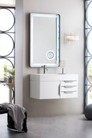 James Martin Columbia 36" Floating Single Bathroom Vanity, Glossy White