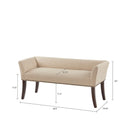 Elegant Design Bench Upholstery, Solid Wood Frame by HouseOfZazla