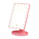 22 LED Lights Rechargeable Cosmetic Mirror 180¡ Rotation Makeup Mirror Touch Control Dimmable Vanity Mirror