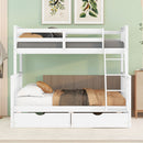 Bunk Bed With Ladders And 2 Storage Drawers by Unique Piece Furniture