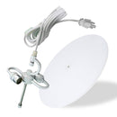 16"W 2 Light Swag Plug-In Pendant  Granite Gray with Diffuser White Cord