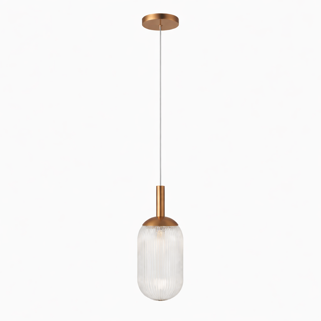 Modern Style Pendant Lamp - Bronze and Clear, photo 7 of 7