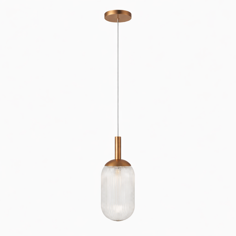 Modern Style Pendant Lamp - Bronze and Clear, photo 7 of 7