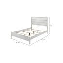 3 Piece Contemporary Bed Set With Wave Texture Panels And Angled Legs