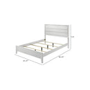 3 Piece Contemporary Bed Set With Wave Texture Panels And Angled Legs by Unique Piece Furniture