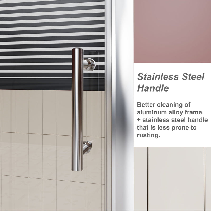 Single Sliding Shower Door With Handle - Chrome, photo 8 of 8