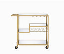 Adamsen Serving Cart, Champagne & Mirror