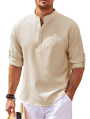Half Button Long Sleeve Shirt