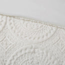 Full/Queen Embroidered Medallion Faux Fur Ultra Plush Comforter Mini Set