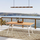 Maiden - 6 Seater Patio Dining Table - Natural Teak by HouseOfZazla
