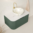DINA 30" Bathroom Vanity & Sink, Floating Curved Edges by HouseOfZazla