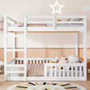 Stylish Bunk Bed With Ladder And Guardrails by Unique Piece Furniture