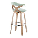 Gardenia - Contemporary Fixed Height Barstool With Swivel With Round Footrest (Set of 2) by HouseOfZazla