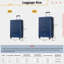 2 Piece Luggage Set With Bags Expanable Spinner Wheels ABS Lightweight Suitcase With Tsa Lock 20" / 24" by HouseOfZazla