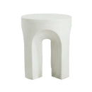 Outdoor MGO Round Top Side Table/End Table, Antique White