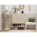 2 Door Shoe Rack, Freestanding Modern Shoe Storage Cabinet, for Entryway