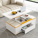 Lift Top Coffee Table With 4 Storage Stools by HouseOfZazla