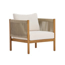 Outdoor Club Chair with Acacia Wood Frame in Teak Look by HouseOfZazla