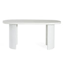 Ellis Oval 67.5" Modern Outdoor Concrete Dining Table