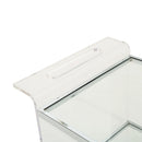 Elegant Acrylic Bar Cart With Tempered Glass Shelves And Rattan Metal Frame - Clear by HouseOfZazla