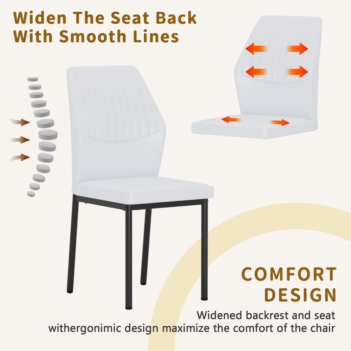Ergonomic Simple Chair With Metal Leg, photo 18 of 18