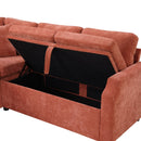 Modern L Shaped Sectional Sofa Bed With Hidden Storage Upholstery by HouseOfZazla