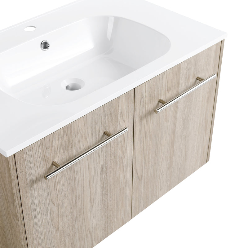 30 Inch Wall Mounted Bathroom Vanity (KD-Packing)-BEO