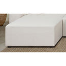 Marlowe - Upholstered Square Ottoman With Soft Sheen - Ivory by HouseOfZazla