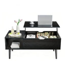 Lift Top Coffee Table with Storage, Wooden Living Room Center Table by 2Dropme