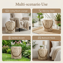 Outdoor Wood Grain Rustic MGO Side Table with Realistic Wood Vibe