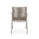 Outdoor Modern Aluminum Dining Chair Set With Rope Sea (Set of 2) by HouseOfZazla