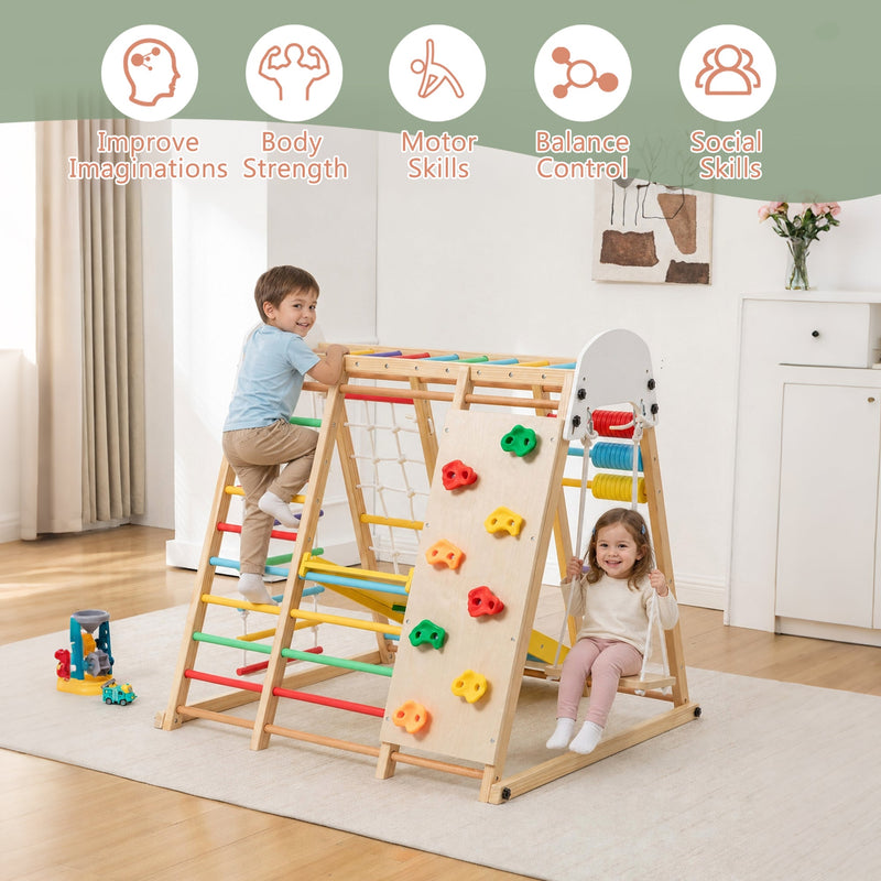 9-in-1 Foldable Kids Climbing Frame & Slide, photo 9 of 10