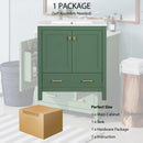 Bathroom Vanity With Single Sink, Combo Cabinet Undermount Sink, Bathroom Storage Cabinet With 2 Doors And A Drawer, Soft Closing, Multifunctional Storage, Solid Wood Frame by HouseOfZazla