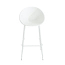 Modern Gable Outdoor Barstool Set of 2 in White