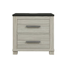 Augusta - Nightstand With Top, 2 Drawers, Block Feet - Beige Brown by Unique Piece Furniture