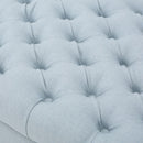 Hayes - Contemporary Armed Storage Bench With Rolled Arms And Button Tufting