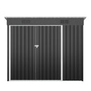 4 x 8 Ft Galvanized Steel Outdoor Storage Shed with 3 Access Doors by HouseOfZazla