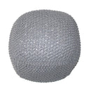 Semi Rounded Pouf Cable Knitted Perfect Seating