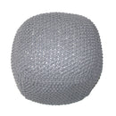 Semi Rounded Pouf, Cable Knitted, Perfect Seating by HouseOfZazla