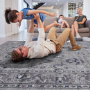 Marfi - 8' X 10' Oriental Area Rug - Gray / Blue by HouseOfZazla