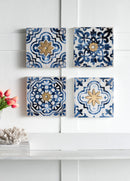 Abstract, And Wall Decor Accents (Set of 4) - White / Blue by HouseOfZazla