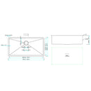 Undermount Kitchen Sink & Deep Single Bowl - Brushed Nickel by HouseOfZazla