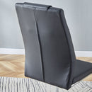 Modern Dining Chairs With Padded Seat, Metal Legs by HouseOfZazla