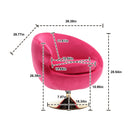 360 Degree Swivel Cuddle Barrel Accent Chairs, Round Armchairs with Wide Upholstered, Fluffy Fabric Chair for Living Room, Bedroom, Office, Waiting Rooms