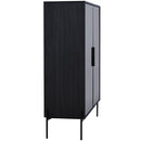Modern Minimalist Style LED Curio Cabinet With Tempered Glass Door, Metal Legs by HouseOfZazla