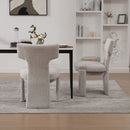 Armless Curved Back Accent Chairs