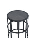 Ceramic Tile Side Table with Powder Coated Iron Frame